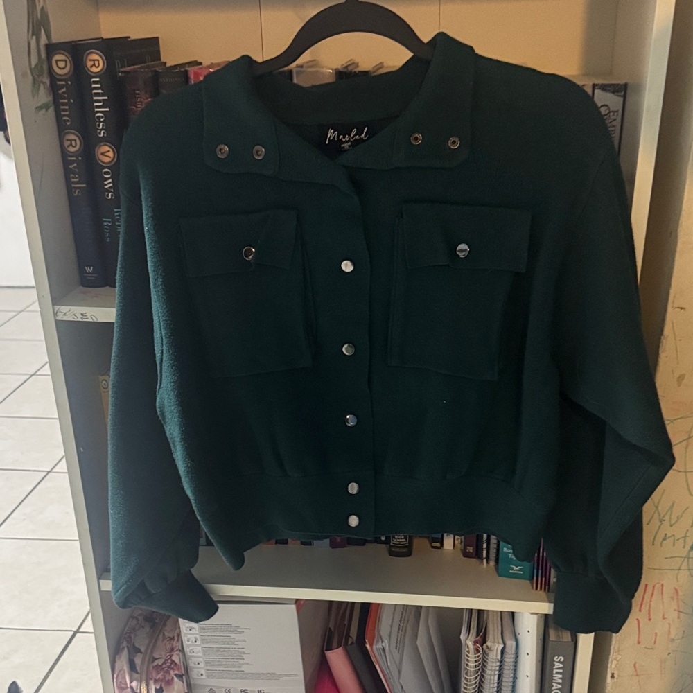 Marled Dark Green Women's Sweater